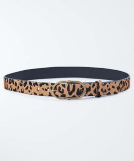 CINTURON CON HEBILLA OVAL ANIMAL PRINT