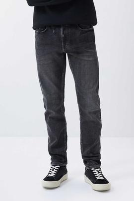 PANTALÓN VAQUERO S-RESIST REGULAR FIT EN DENIM NEGRO DEGRADÉ