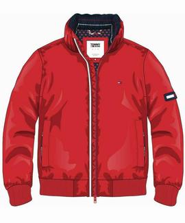 TJM ESSENTIAL CASUAL BOMBER FLAME SCARLET