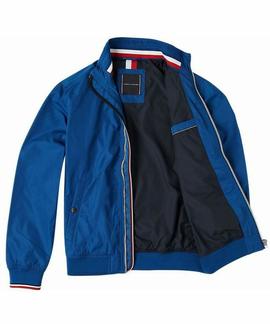 NYLON HARRINGTON BOMBER BLUE QUARTZ