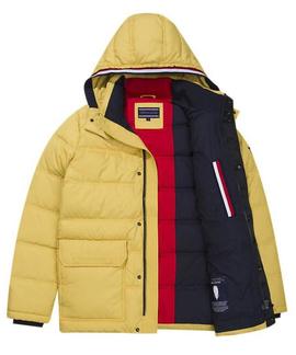 TOMMY DOWN HOODED BOMBER REGULAR FIT CEYLON YELLOW