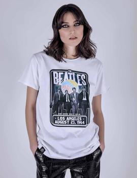 CAMISETA UNISEX BEATLES SKULL BLANCA