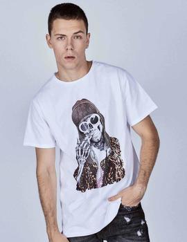 CAMISETA UNISEX KURT SKULL BLANCA