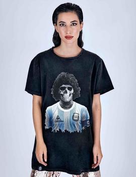 CAMISETA UNISEX PELUSA SKULL NEGRA DEGRADÉ