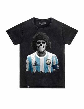 CAMISETA UNISEX PELUSA SKULL NEGRA DEGRADÉ