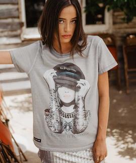 CAMISETA UNISEX PEPA FLORES GRIS FADE OUT