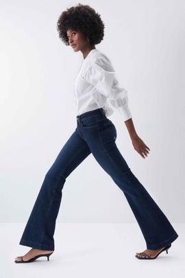 PANTALÓN VAQUERO DESTINY FLARE EN DENIM AZUL ÍNDIG