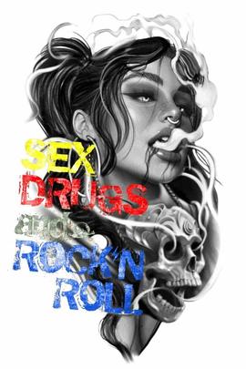 CAMISETA DE MUJER OVERSIZE ROCK BLANCA