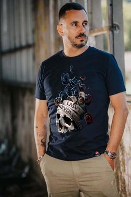 CAMISETA DE HOMBRE CRANIUM AZUL MARINO