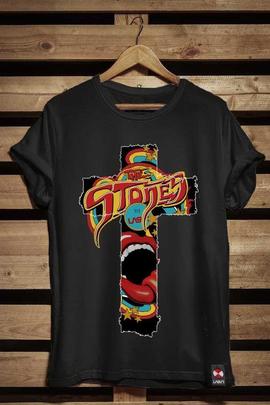 CAMISETA DE HOMBRE STONES END NEGRA