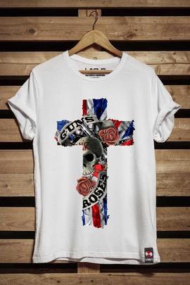 CAMISETA DE HOMBRE GUN END BLANCA