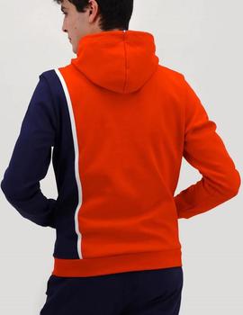 SUDADERA DE HOMBRE CON CAPUCHA SAISON 1 ROJA Y AZUL MARINO