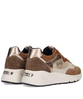 SNEAKERS DE ANTE Y PIEL CAMEL Y BEIGE