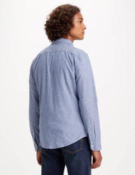 CAMISA BATTERY SLIM FIT AZUL