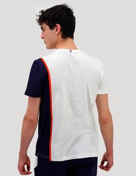 CAMISETA DE HOMBRE SAISON 1 BLANCA Y AZUL MARINO