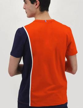 CAMISETA DE HOMBRE SAISON 1 ROJA Y AZUL MARINO