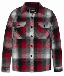 SOBRECAMISA SCHOTT SHCARL44 CUADROS ROJOS