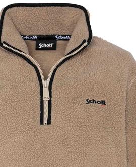 SUDADERA POLAR SCHOTT SWANDRIC2 BEIGE