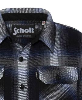 SOBRECAMISA SCHOTT SHCARL42 CUADROS AZULES