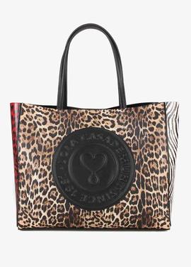 BOLSO SHOPPER PATCH ANIMAL PRINT