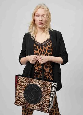 BOLSO SHOPPER PATCH ANIMAL PRINT