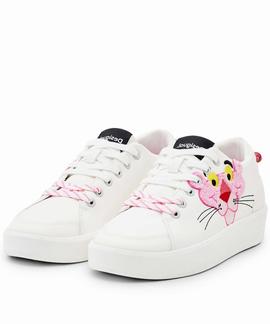 SNEAKER PLATAFORMA PINK PANTHER BLANCO