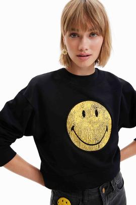 SUDADERA SMILEY® NEGRA