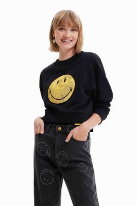 SUDADERA SMILEY® NEGRA