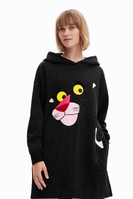 VESTIDO SUDADERA PINK PANTHER NEGRO