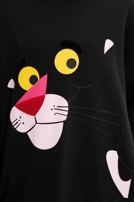 VESTIDO SUDADERA PINK PANTHER NEGRO