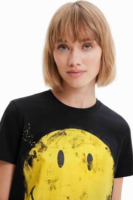 CAMISETA SMILEY® NEGRA