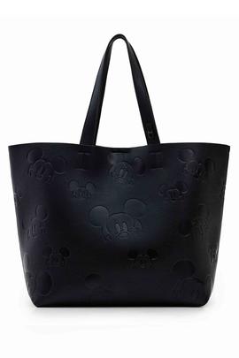 BOLSO SHOPPER MICKEY MOUSE NEGRO