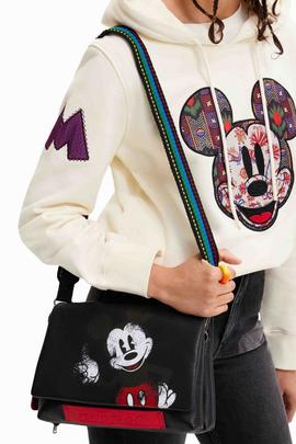 BANDOLERA PEQUENA MICKEY MOUSE NEGRA