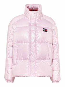 CHAQUETA ACOLCHADA TONAL BADGE ROSA