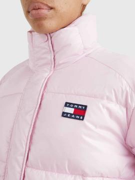 CHAQUETA ACOLCHADA TONAL BADGE ROSA