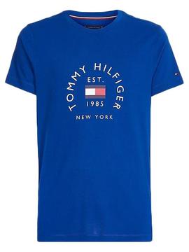 CAMISETA SLIM FIT ARCO DE BANDERA AZUL ROYAL