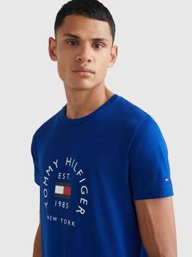 CAMISETA SLIM FIT ARCO DE BANDERA AZUL ROYAL