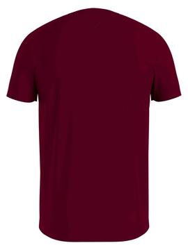 HILFIGER FLAG ARCH TEE DEEP ROUGE