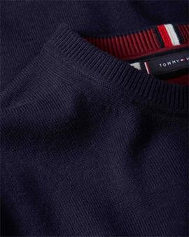 JERSEY CUELLO REDONDO PIMA COTTON CASHMERE AZUL MARINO