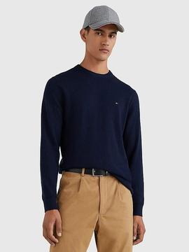 JERSEY CUELLO REDONDO PIMA COTTON CASHMERE AZUL MARINO