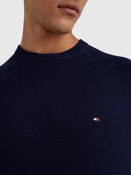 JERSEY CUELLO REDONDO PIMA COTTON CASHMERE AZUL MARINO