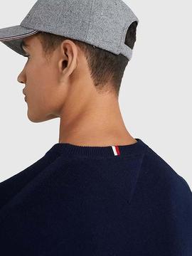 JERSEY CUELLO REDONDO PIMA COTTON CASHMERE AZUL MARINO
