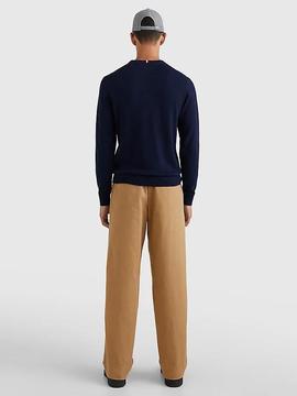 JERSEY CUELLO REDONDO PIMA COTTON CASHMERE AZUL MARINO