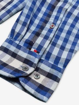 CAMISA MIDSCALE FLANNEL REGULAR FIT DE CUADROS AZULES