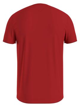 CAMISETA SLIM FIT CON LOGO EN EL PECHO ROJA