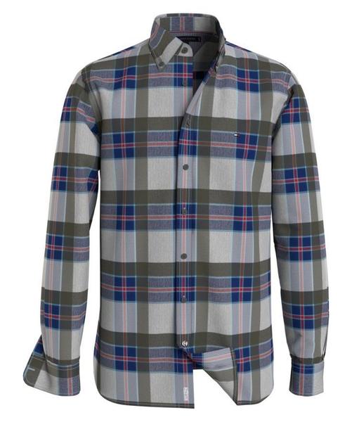 CAMISA REGULAR FIT DE CUADROS EN FRANELA OXFORD