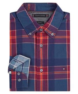 CAMISA REGULAR FIT DE CUADROS EN FRANELA OXFORD