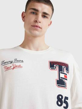 CAMISETA MANGA LARGA RELAXED FIT COLLEGIATE SKATER CRUDO