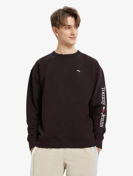 SUDADERA REGULAR FIT LINEAR PLACEMENT NEGRA