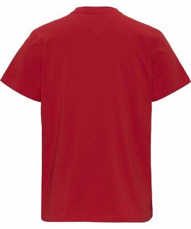 CAMISETA REGULAR FIT CENTERED LOGO ROJA